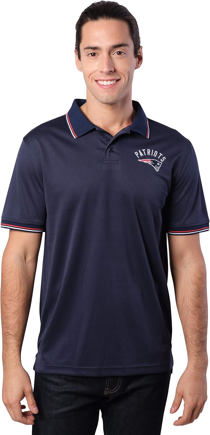 Ultra Game NFL Men's Moisture Wicking Tech Polo Shirt : Clothing