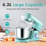 Aucma Stand Mixer 6.2L 1400W Kitchen Mixer with Bowl Hook Whip Beater Blue view 2