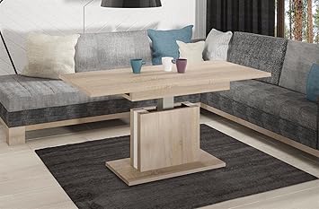 Endo Couchtisch Endo Lira Hohenverstellbar Ausziehbar Funktionscouchtisch Erweiterbar Sonoma Eiche Amazon De Kuche Haushalt