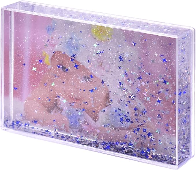 U/K Glitter Picture Frames 4X6, Liquid Floating Sparkle