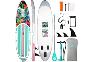 Niphean Inflatable Stand Up Paddle Board with SUP Accessories, Anti-Slip EVA Deck, 10’6’’ Inflatable Paddle Boards for Adults & Youth of All Skill Levels