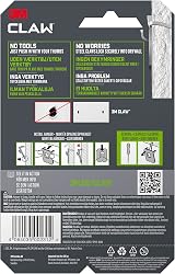 3M CLAW Drywall Picture Hanger 4 Pack Holds Up To 11 kg Wall Hooks view 2