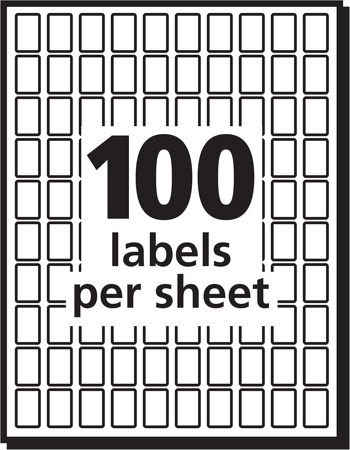 Avery Removable Rectangular Labels, 0.31 x 0.5 Inches, White, Pack of 1100 (5412) : Office Products