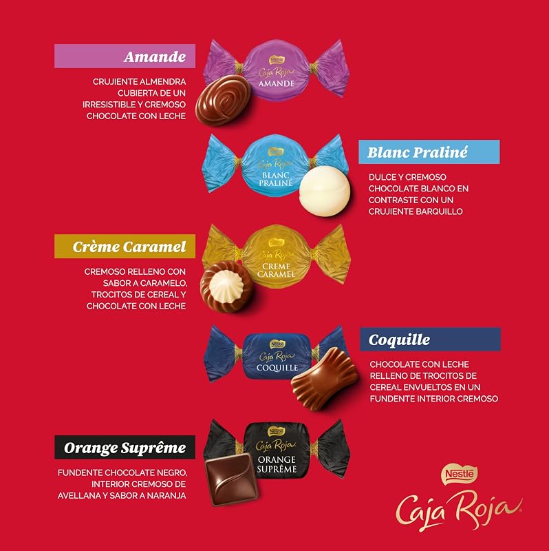 Caja Roja Bombones Leche 250g