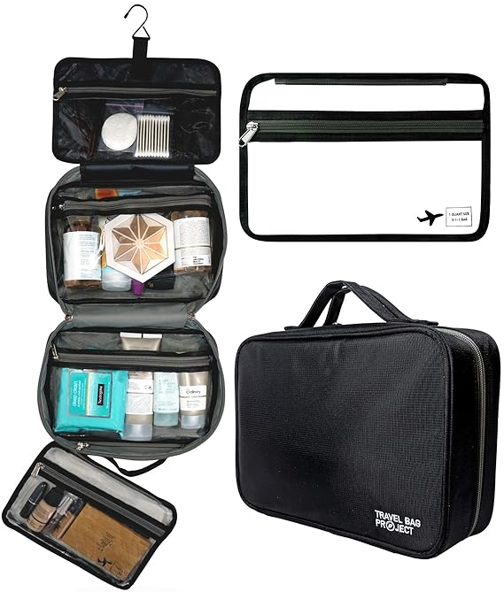 Hanging Toiletry Bag For Women and Men, Use As A Makeup Bag Organizer Or Travel Bag - Includes TSA Approved Detachable Cosmetic Kit And Large Waterproof Compartments For Full Sized Toiletries best toiletry bags
