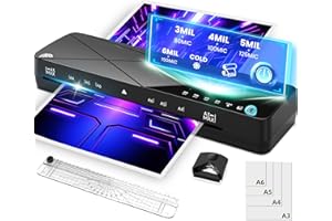 MAXDONE Laminator Machine A3 Laminating Machine - 3-6 Mil Thermal Laminator 13 Inches with Laminating Sheets, 5-in-1 Lamination Machine with 6 Laminating Modes and Auto-Off for Home Office School