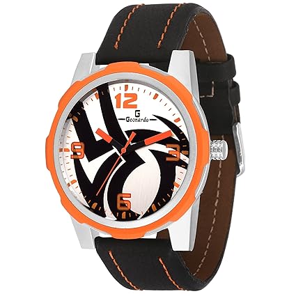 s Crecent White Dial Designer Watch For Men & Boys-GDM027