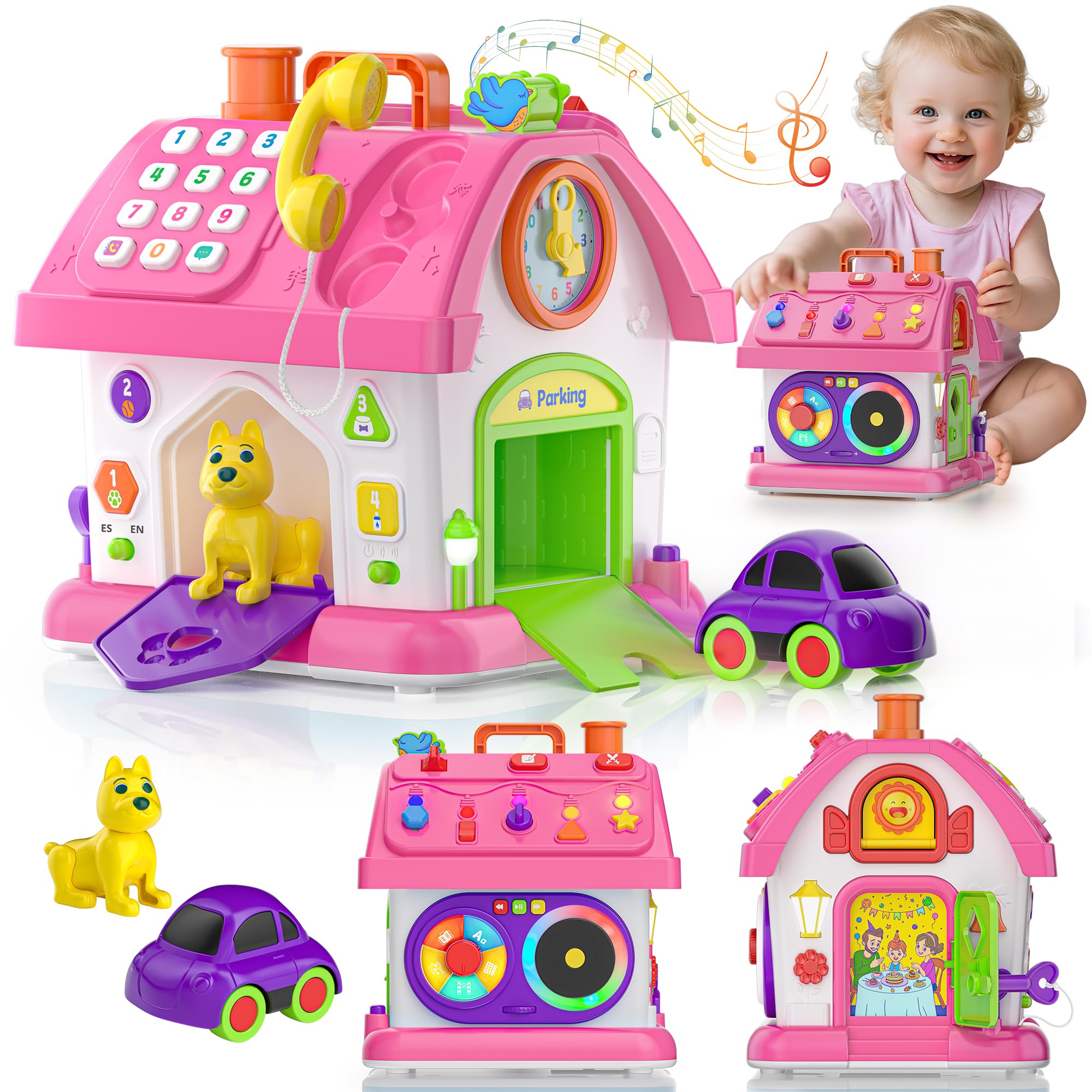 Hurdaos Montessori Toys for 1 Year Old Girls, 1st Present First Birthday Gifts for One Year Old Girl Baby Girl Boy Toy 12-18 Months, Educational Learning Toddler Montessori Toys 1-2