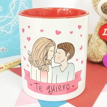 La Mente Es Maravillosa Taza Con Frase De Amor Y Dibujo Romantico Te Quiero Regalo Para San Valentin Amazon Es Hogar