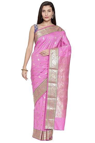 Womens Art Silk Saree (CCOPFA14588; Pink)