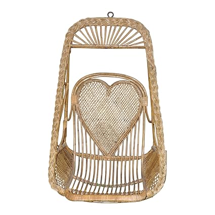 WHITE AND WHITE NATURAL ECO FRIENDLY CANE SWING CHAIR