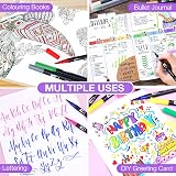 APOGO Dual Tip Brush Pens 24 Color Set for Adult Colouring Journal Calligraphy view 6