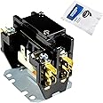 HQRP Single Pole / 1 Pole 30 Amp Coil 24-Volt Condenser Contactor Compatible with Carrier Payne Bryant HN51KC024, Trane C147094P02 1P030024V Replacement, UL Listed