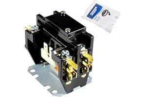 HQRP Single Pole / 1 Pole 30 Amp Coil 24-Volt Condenser Contactor Compatible with Carrier Payne Bryant HN51KC024, Trane C147094P02 1P030024V Replacement, UL Listed