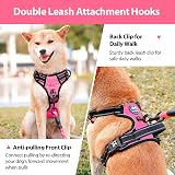 PoyPet No Pull Dog Harness Reflective Front Chest Clip Pink Small view 2