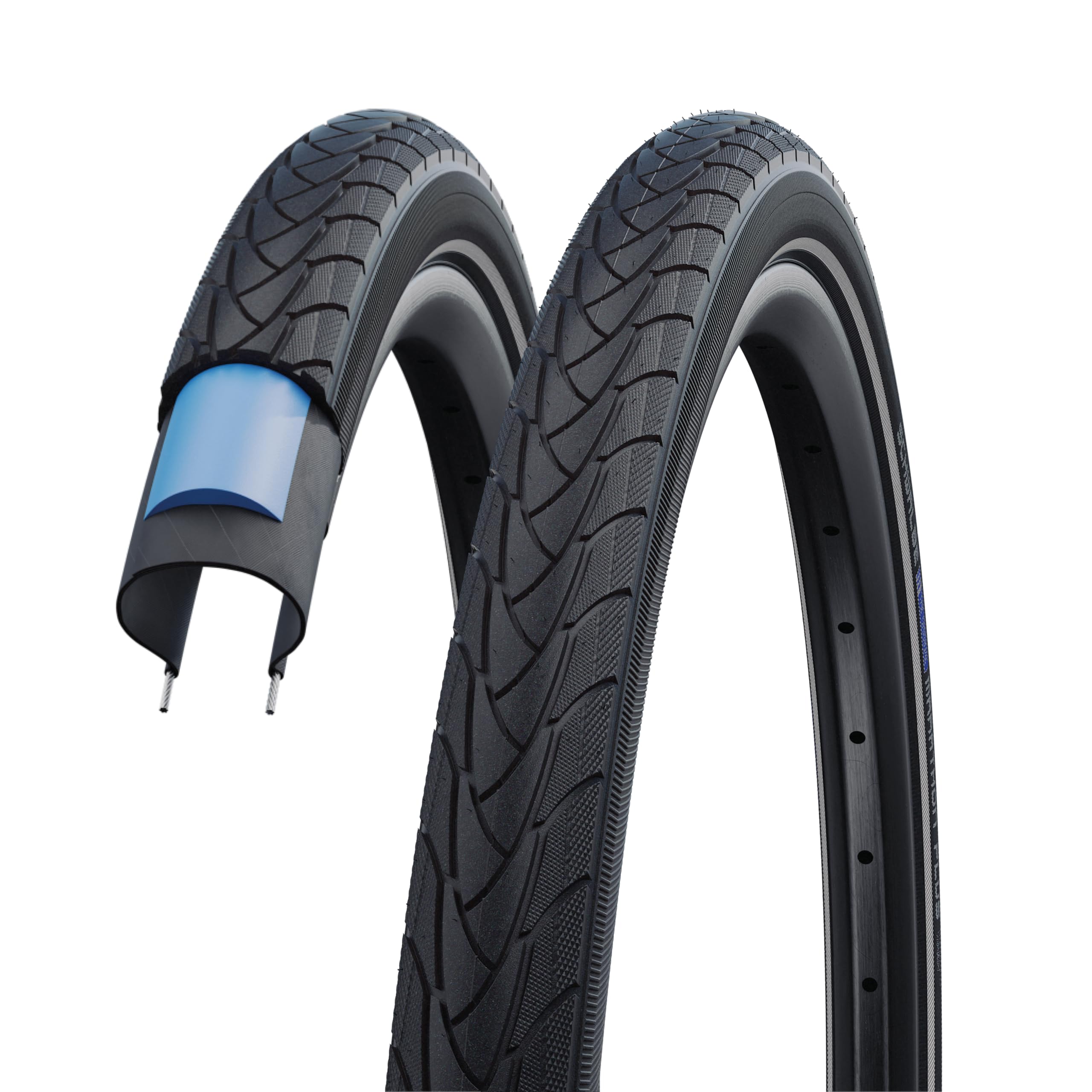Schwalbe Marathon Plus 700 x 28c (28-622) Wire Bead Tyre with Smartguard and Reflective Sidewall