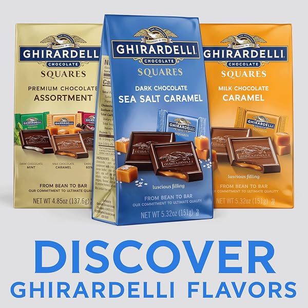 GHIRARDELLI DARK CHOCOLATE SEA SALT CARAMEL SQUARES , 5.32 OZ BAG
