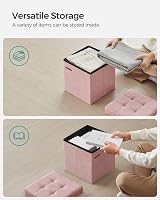 SONGMICS Storage Ottoman 30x30x30 cm Jelly Pink LSF028R51 view 5
