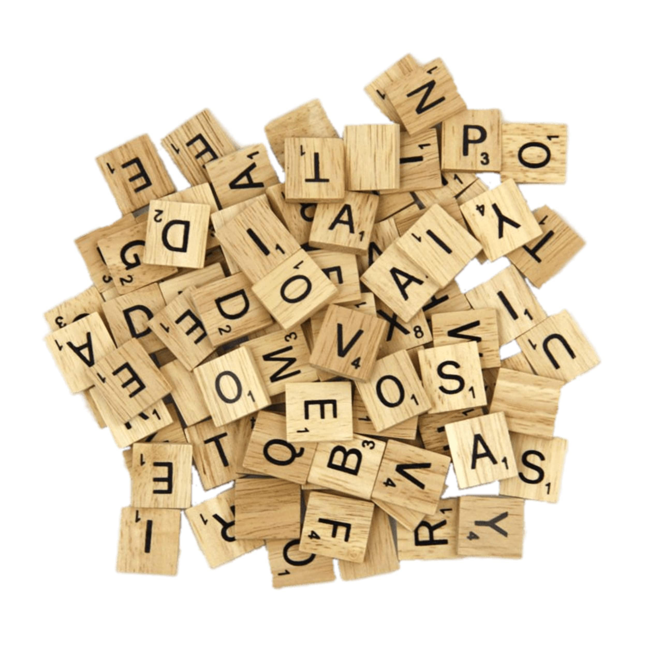 Glamified Pack of 100 - D Scrabble Tiles - Same Letters Bags -WOODEN SCRABBLE TILES BLACK LETTERS NUMBERS FOR CRAFTS WOOD ALPHABETS (Letter D, Pack of 100 Tiles)