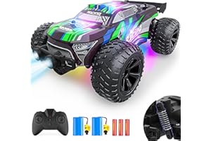EpochAir Remote Control Car - 20km/h 2.4GHz High Speed RC Cars, Off Road Hobby RC Racing Car with 2 Rechargeable Batteries & LedLights, Toy Car Gift for 3 4 5 6 7 8 Year Old Boys Girls Kids