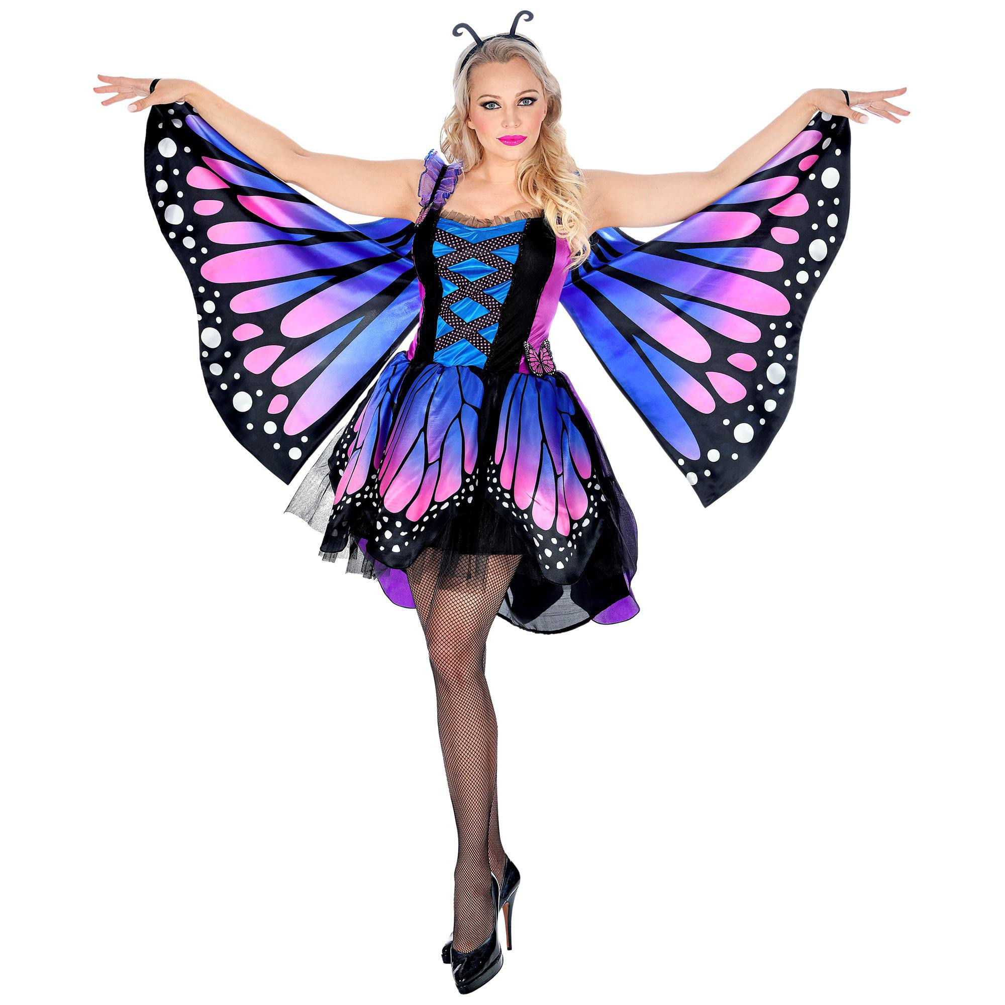 Widmann W MILANO Party Fashion - Butterfly Costume Dress with Tutu Wings Animal Costume Fancy Dress Costumes