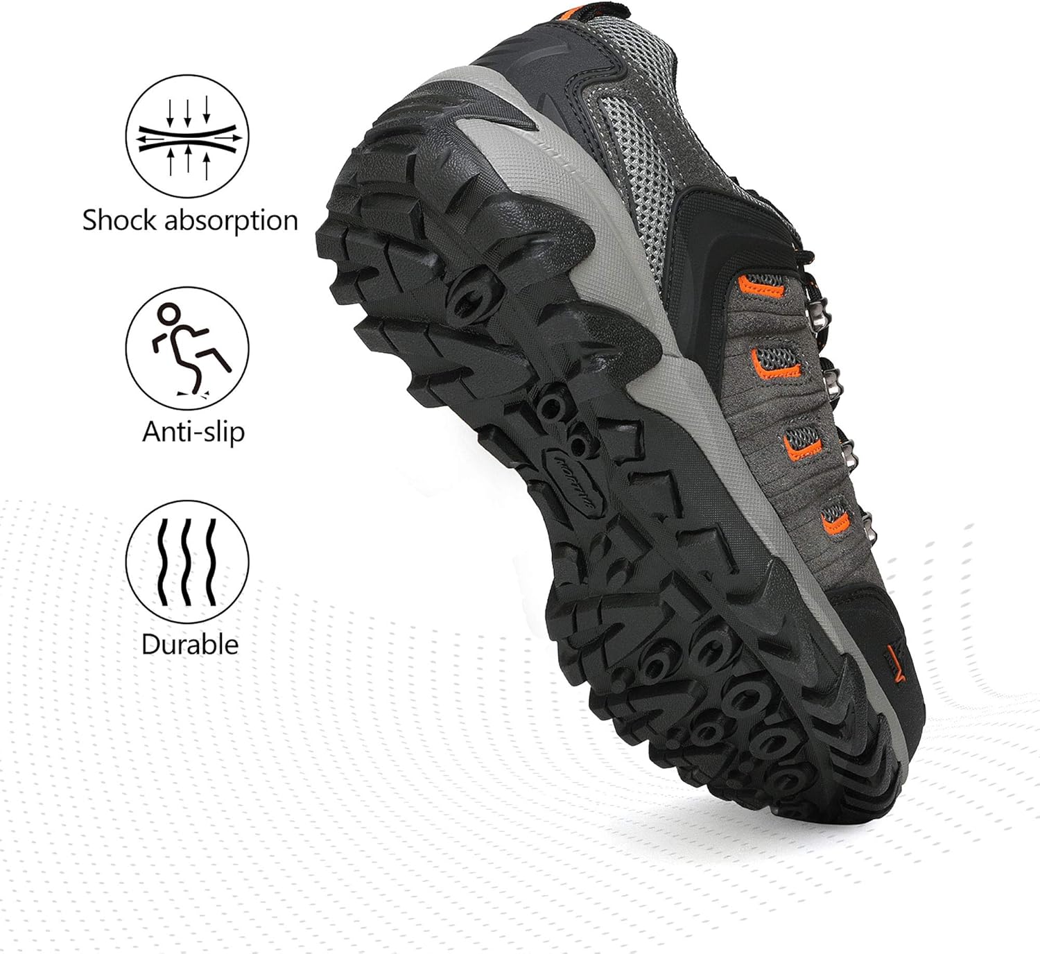  | NORTIV 8 Men's Waterproof Hiking Shoes Lightweight Leather Low-Top Hiking Shoes for Outdoor Trailing Trekking Camping Walking | Hiking Shoes