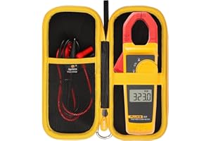 Aproca Hard Case Compatible with Fluke 302+ / 323/324 / 325 Digital Clamp Meter, Portable Storage Bag for Accessories (Case Only)