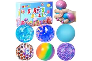 MEIJOY Stress Balls Squishy Fidget Ball - Squeeze Ball for Adults Squish Ball Bulk Anxiety Relief Ball for Party Favors Birthday Gifts