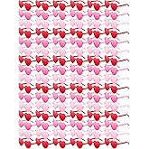 Zhengmy 150 Pcs Valentine Rimless Heart Sunglasses Bulk Heart Shaped Frameless Sunglasses Party Eyewear for Women
