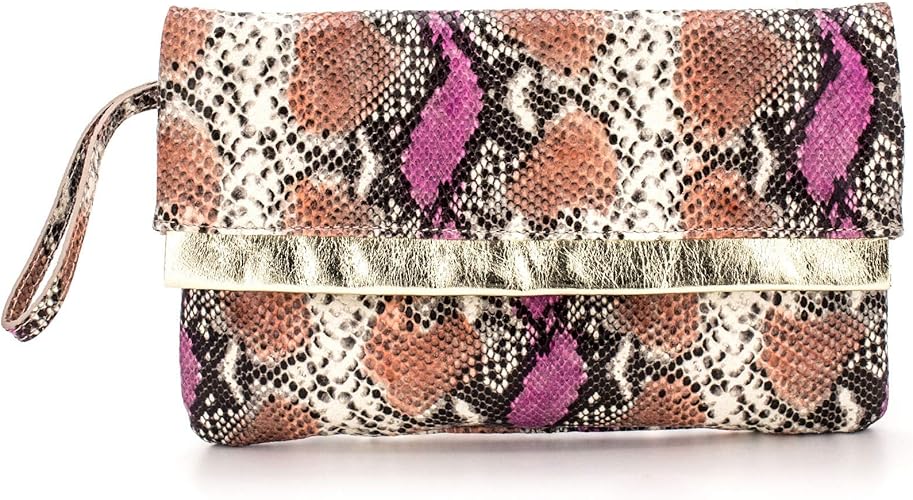 fuchsia leather handbag