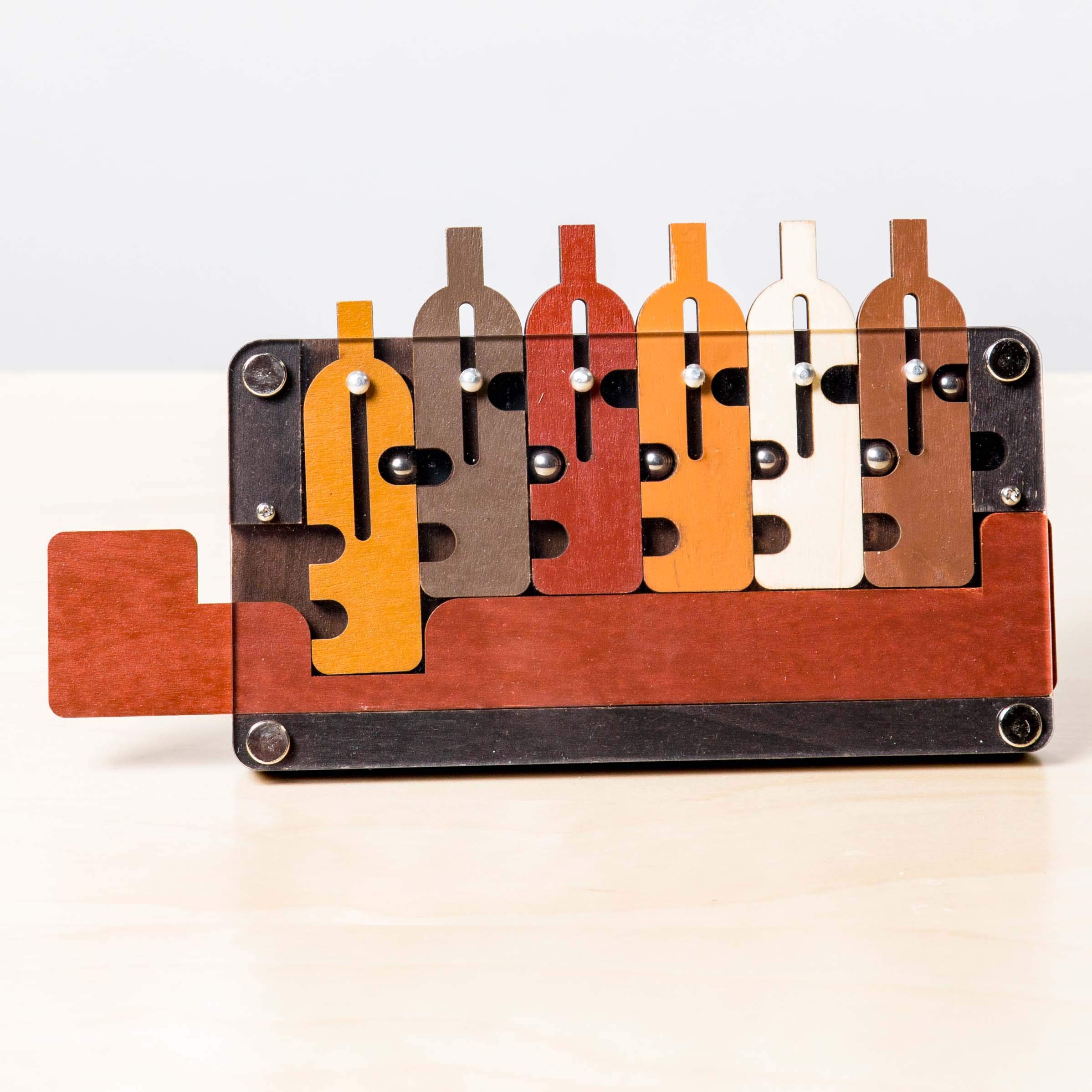 Project Genius Constantin Waiter's Tray Wooden Puzzle – Unique Brainteaser for Ages 14+, Enhances Problem-Solving, Ideal Gift for Puzzle & Wine Lovers