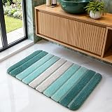 DEXI Turquoise Bath Mat 50 x 80 cm Non Slip Microfiber Ultra Absorbent view 7