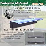 LONGRUN Bluetooth Acrylic Pond Waterfall Kit 60cm 7 Color LED Lights view 4
