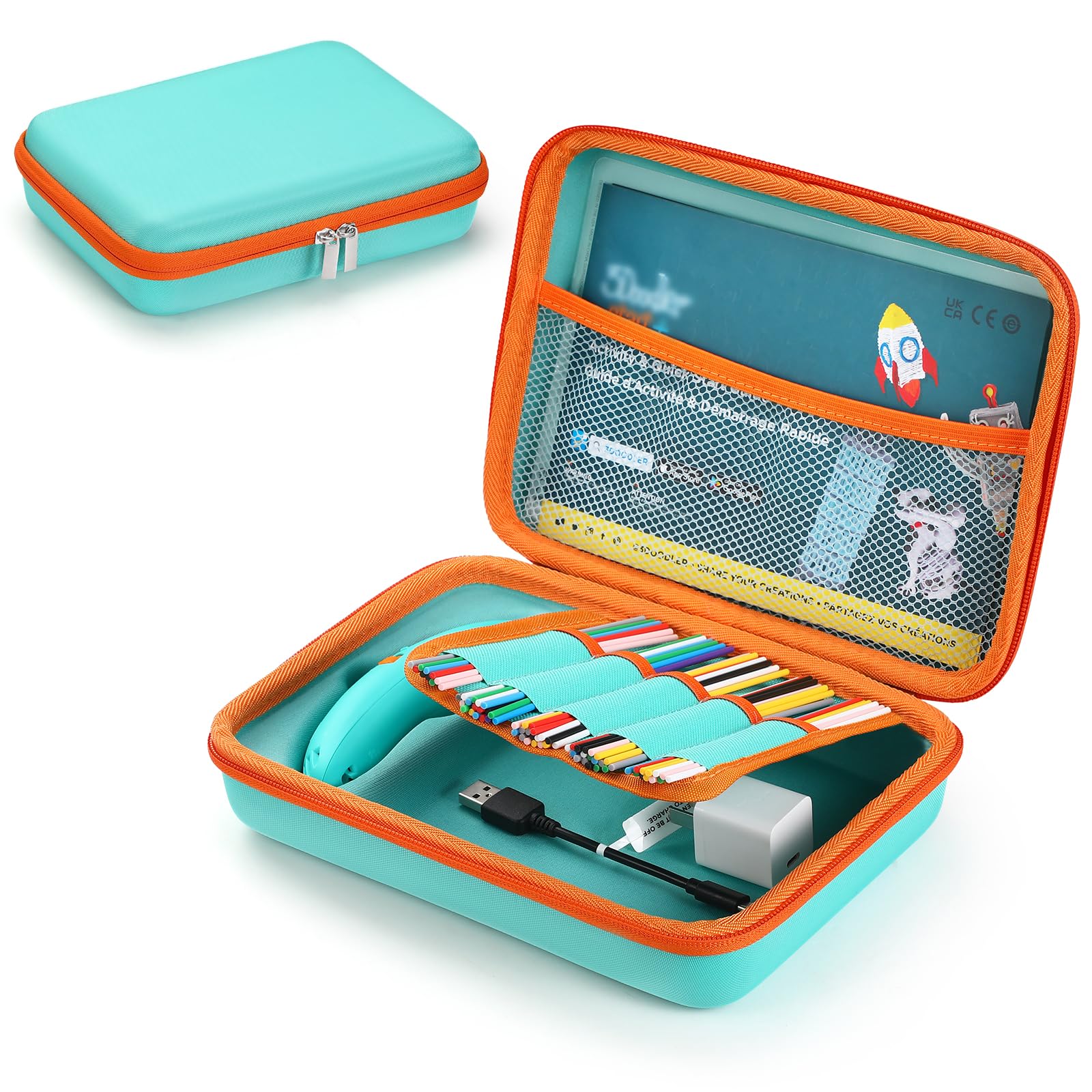 Photo 1 of Jaffzora Hard Case Compatible with 3Doodler Start+ Essentials (2023, 2024) for 3D Pen Set for Kids, Art Activity Set Carrier Case for Printing Filament Refill and USB Charger,Green (Box Only)