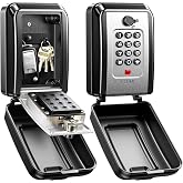 ISEYOU Lock Box for Keys with Code, Wall-Mounted Key Lock Box with Resettable Code, 12-Digit Combination Outdoor Lockbox, Large Capacity &amp; Weatherproof Key Safe Storage for Home, Office, Apartment