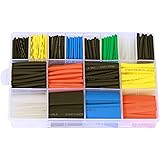 Ginsco 580 pcs 2:1 Heat Shrink Tube 6 Colors 11 Sizes Tubing Set Combo Assorted Sleeving Wrap Cable Wire Kit for DIY