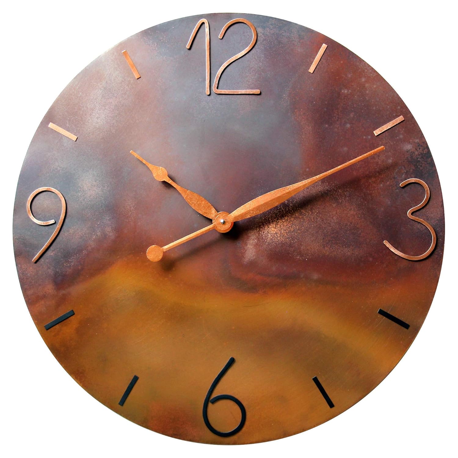 24inch Oversized Copper Wall Clock 7th Anniversary Gift