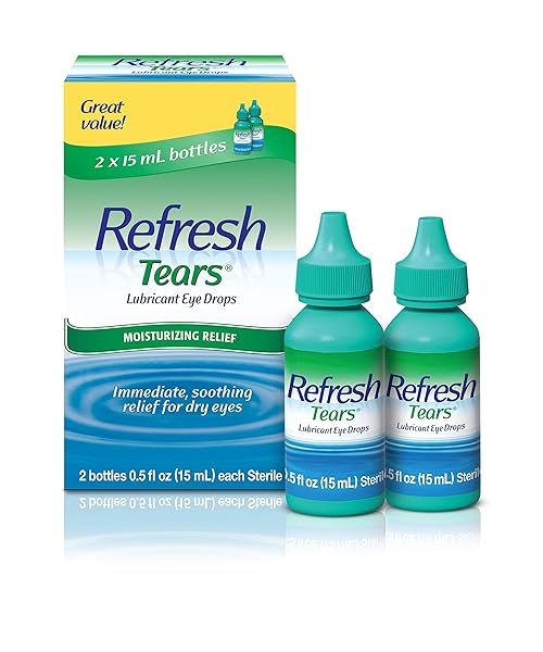 REFRESH TEARS, LUBRICANT EYE DROPS, 2 BOTTLES .5 FL OZ (15 ML)