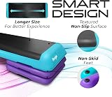 Yes4All NXP1 Adjustable Aerobic Step Platform with 4 Risers Teal Purple view 3