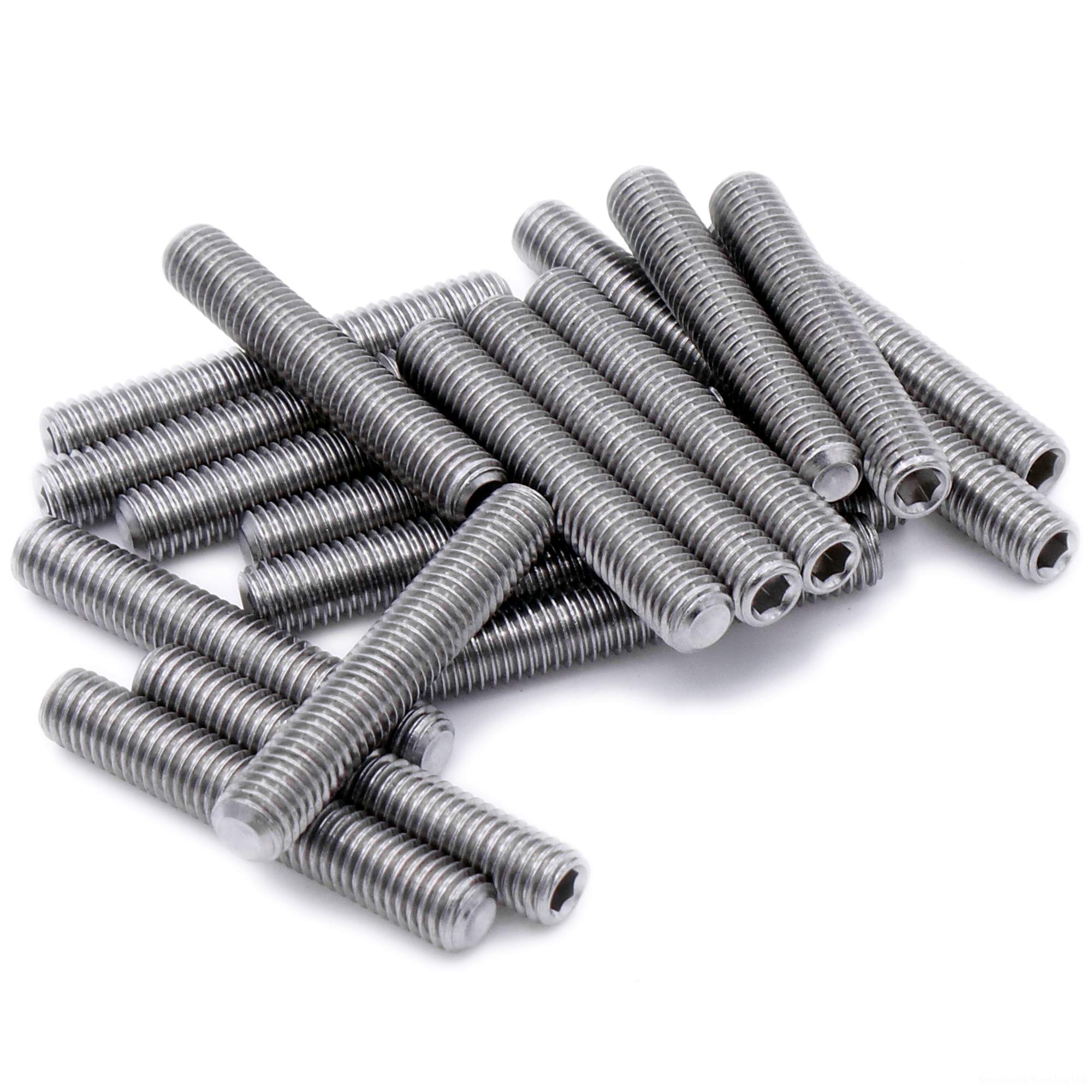 M10 (10mm x 8mm) Hex Socket Grub Screw (Cup Point) - Stainless Steel (A2) (Pack of 20)