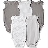 Hanes baby-boys Hanes Baby Bodysuits, Ultimate Flexy Sleeveless for Boys & Girls, 5-pack