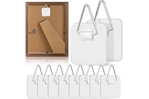Alipis Invisible Adhesive Plate Hangers 50Pcs - Strong No Drill Wall Hooks for Picture Frames and Decorative Plates Vertical 