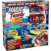 Ontel Magic Tracks RC - Remote Control Turbo Race Cars &amp; 10 ft of Flexible, Bendable Glow in the Dark Racetrack - As Seen on TV, Color may Vary