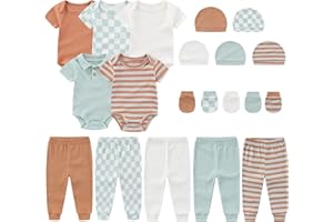 MAMIMAKA Newborn Layette Gift Set 20-Piece Cotton Baby Boy Girl Clothes Essentials and Accessories