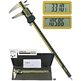 iGAGING Absolute Origin 0-12" Digital Caliper, IP54 Stainless Steel, SPC/USB Output Port, Inch &amp; Metric Modes, Case, Manual, Battery