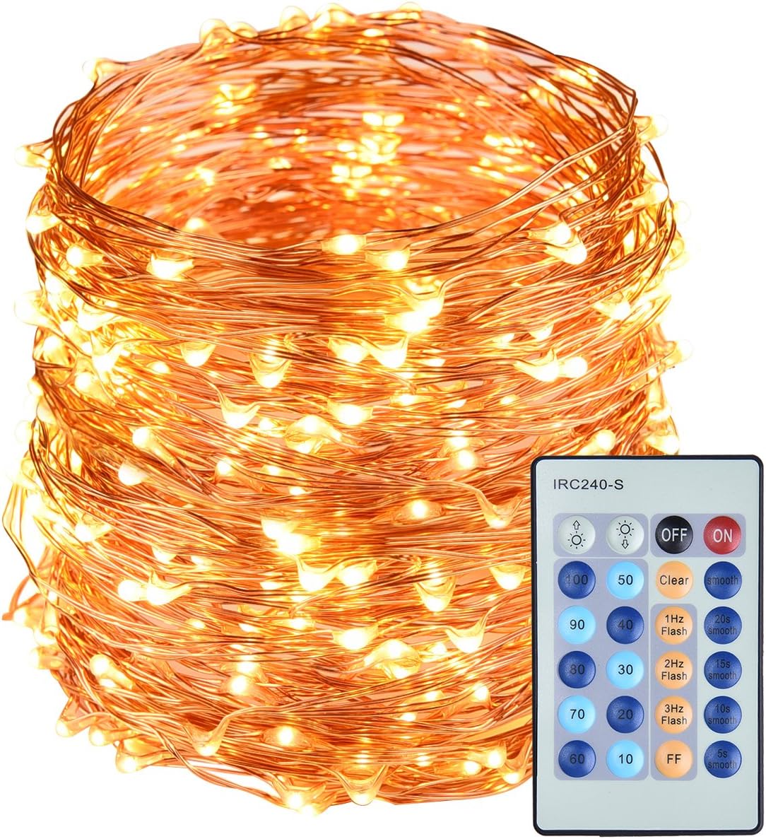 LightsEtc 4 Pack 50 Led String Fairy Lights Battery Operated Waterproof Christmas