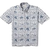 Reyn Spooner Men's Lahaina Sailor Classic Hawaiian Aloha Shirts - Button Front