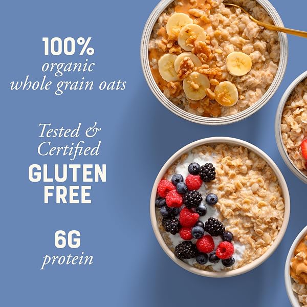 BOB’S RED MILL GLUTEN FREE ORGANIC OLD FASHIONED ROLLED OATS, 32OZ (PACK OF 1) – GLUTEN FREE, ORGANIC, NON GMO, WHOLE GRAIN, VEGAN, KOSHER