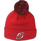 New Jersey Devils NHL Officially Licensed Beanie Pom Icon Team Color