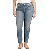 Silver Jeans Co. Women's Suki Mid Rise Curvy Fit Skinny Jeans